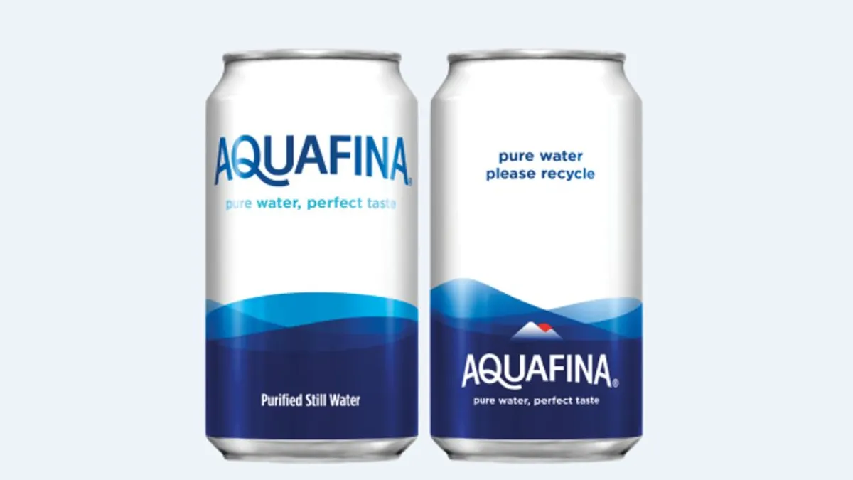 Aquafina aluminum can