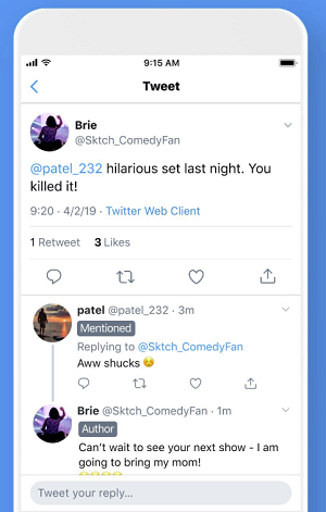 Twitter conversational test