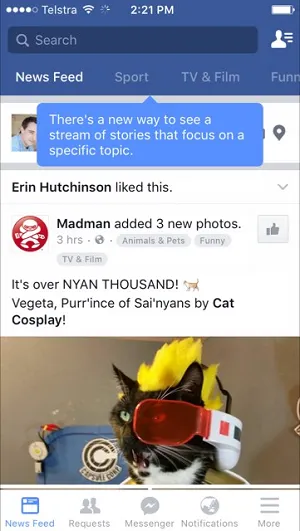 Facebook variable News Feeds