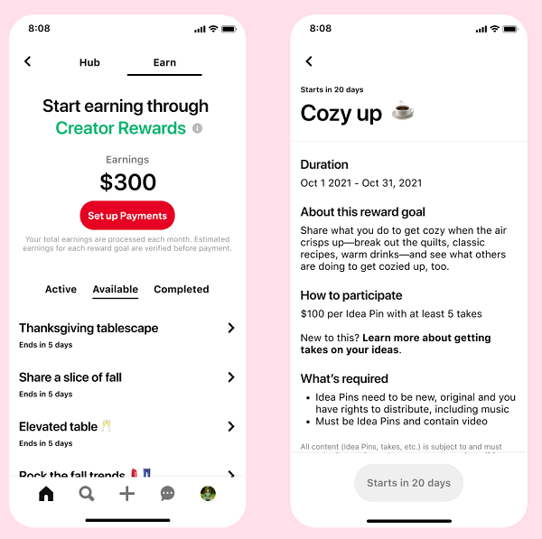 Pinterest Creator Rewards
