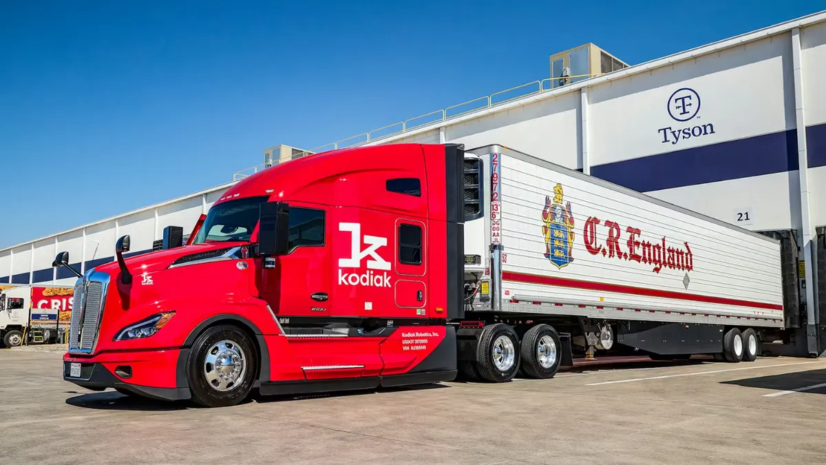 Kodiak tractor CR England reefer trailer Tyson Foods