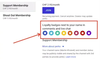 YouTube Membership badges