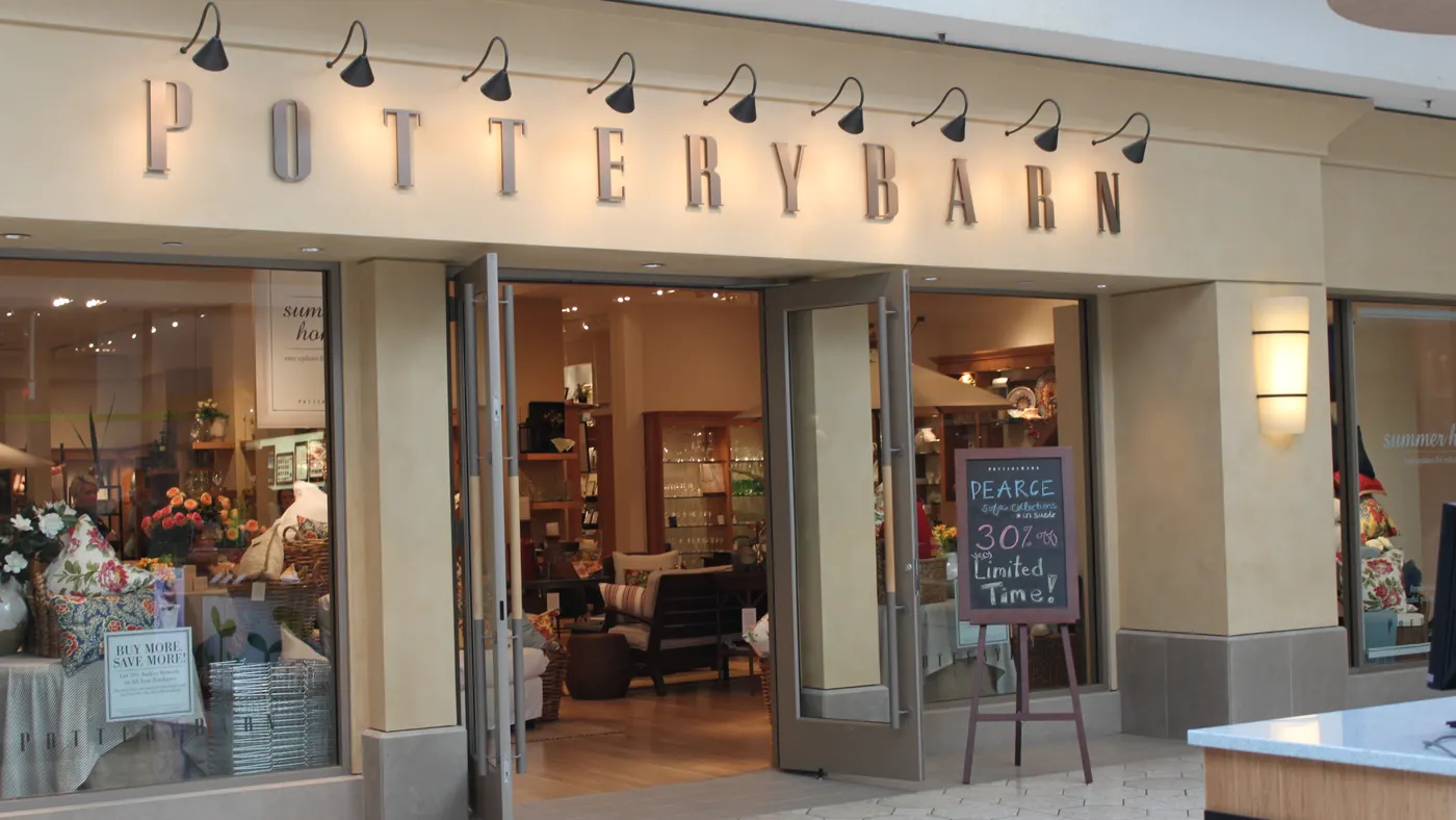 A Pottery Barn storefront