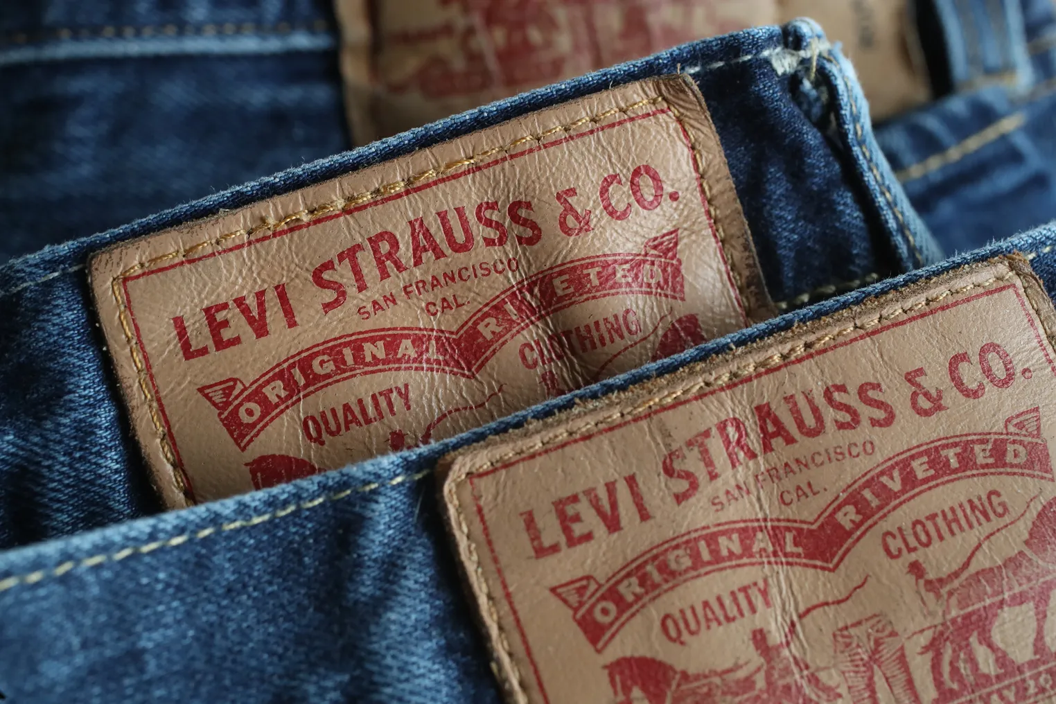 The label on Levi's jeans