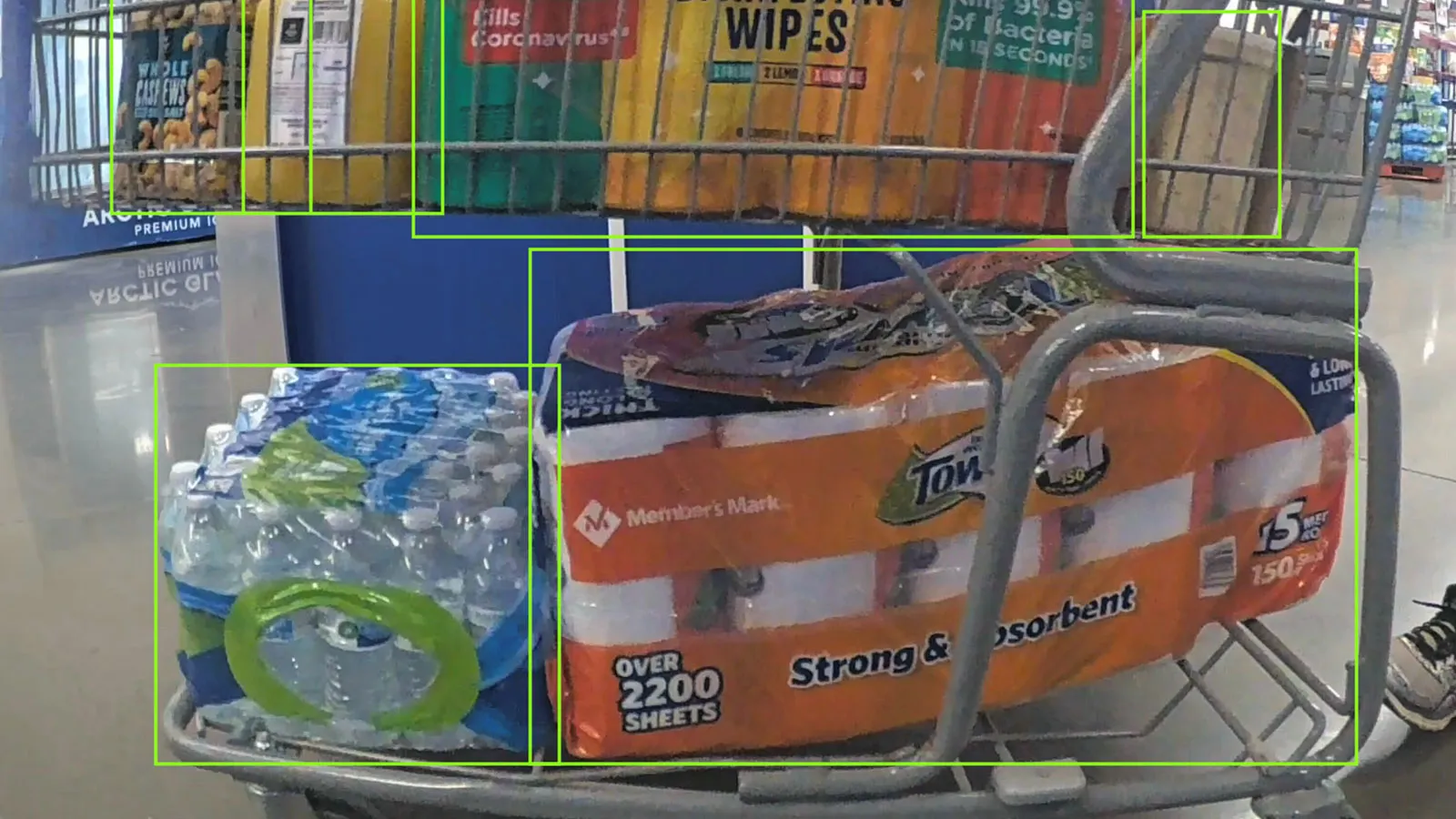 This screenshot provided by Sam&#x27;s Club demonstrates how the AI-based cart scanning technology identifies merchandise.