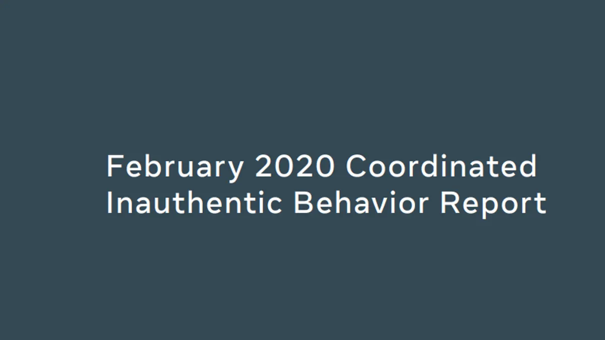 Facebook Coordinated Inauthentic Behavior