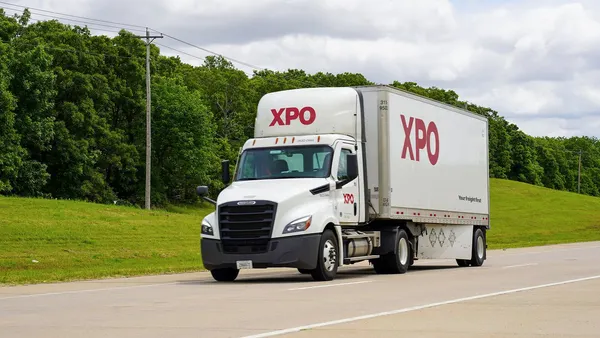 XPO truck on road