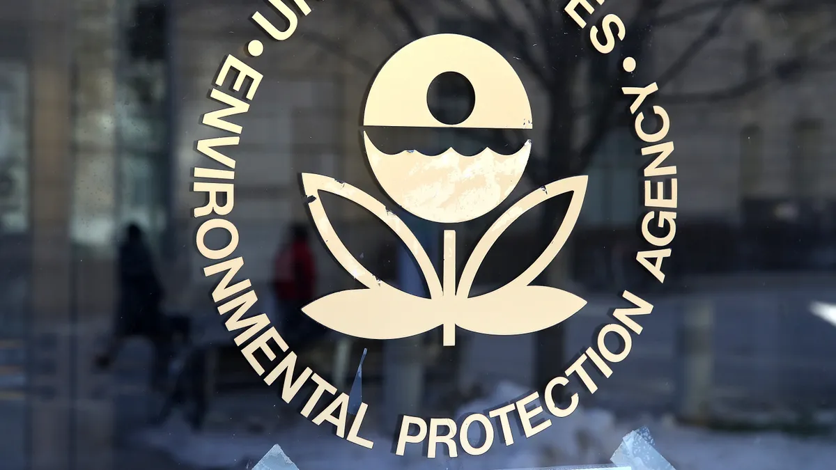 The sign for the EPA is pictured.