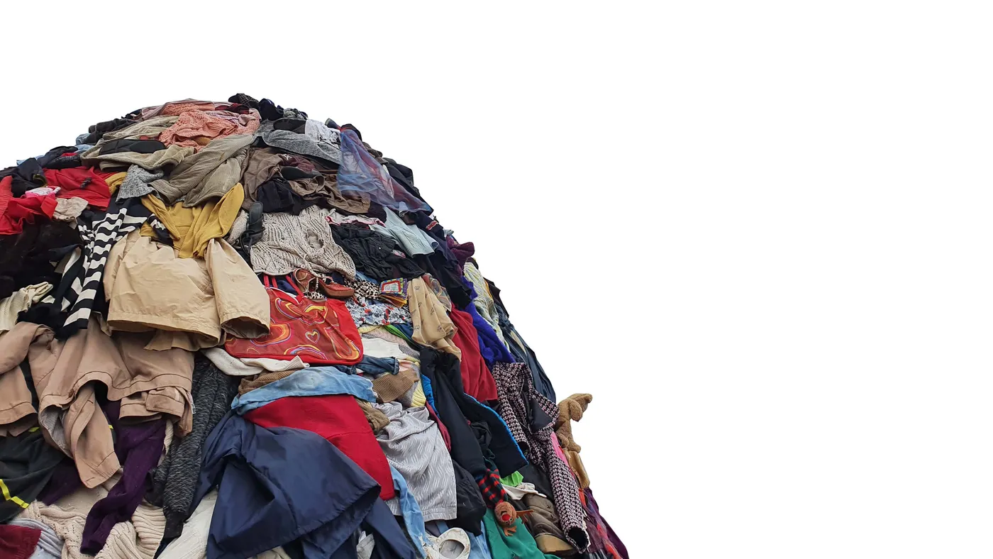 Clothing in landfill