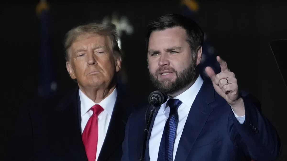 Vice presidential candidate J.D. Vance and Donald Trump