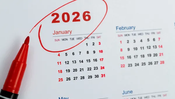A 2026 calendar is circled in red ink.
